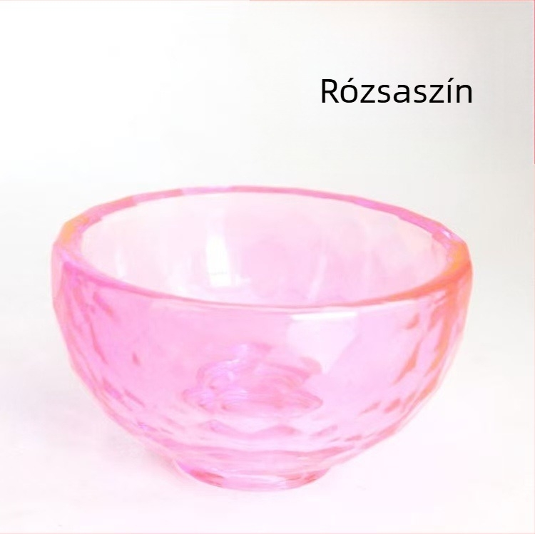 Színes kristálykészlet: víztálak, szentvíz poharak, Buddha-oltár felajánlások, illóolajos maszktálak, kristályos kézműves termékek