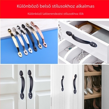 Sötét, kis felületre szerelt szekrényfogantyú, szekrényekhez, gardróbokhoz, ajtókhoz és fiókokhoz — modern minimalista stílus, horony nélkül