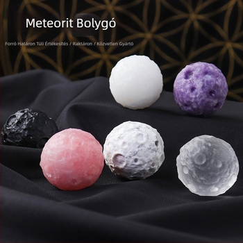 Természetes kristály Hold meteorit bolygó dekoráció, 4 cm-es kristálygömb, kreatív ajándék