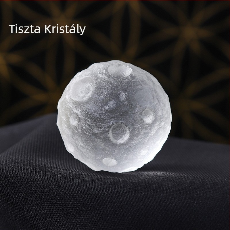 Természetes kristály Hold meteorit bolygó dekoráció, 4 cm-es kristálygömb, kreatív ajándék
