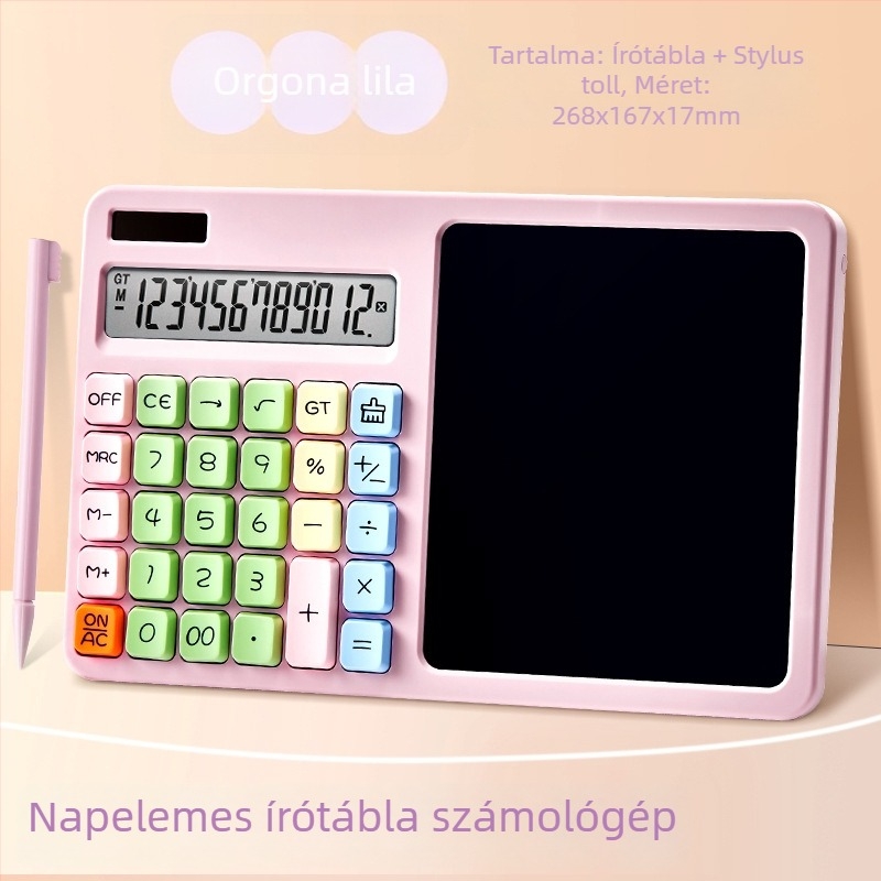 LCD író táblával ellátott számológép diákok és irodai használatra