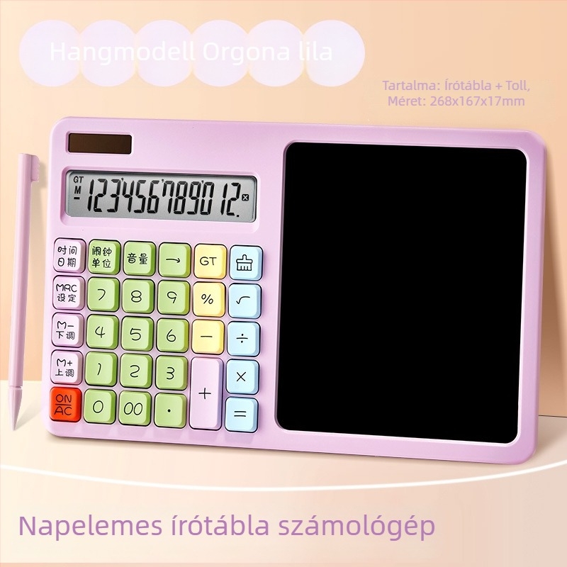 LCD író táblával ellátott számológép diákok és irodai használatra