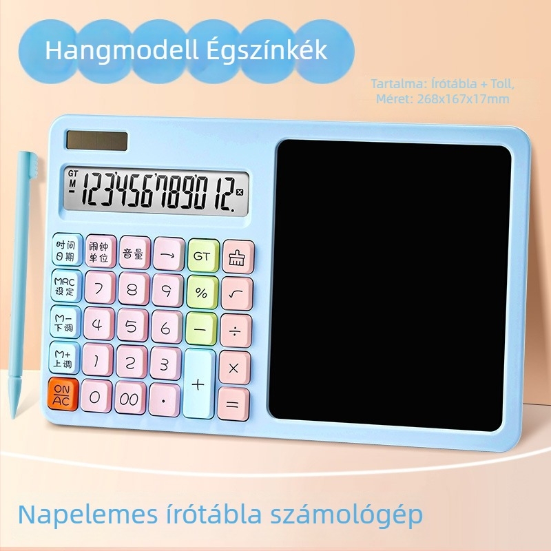LCD író táblával ellátott számológép diákok és irodai használatra