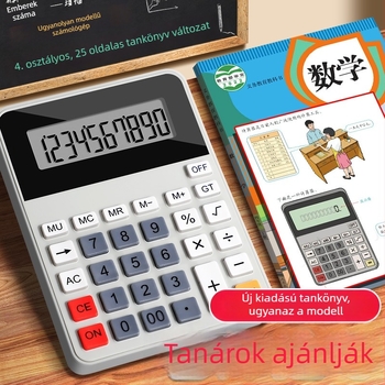 XG2301 10 számjegyű tanulói számológép a 4. osztálynak, a Népi Oktatás kiadásának megfelelően
