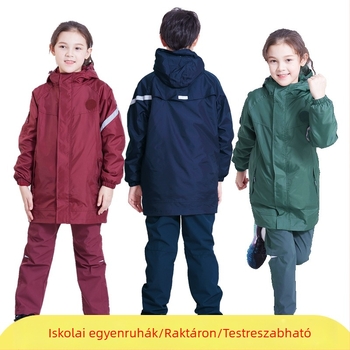 Óvoda–általános iskolától a középiskoláig, őszi–téli egyenruha, hímzett logóval