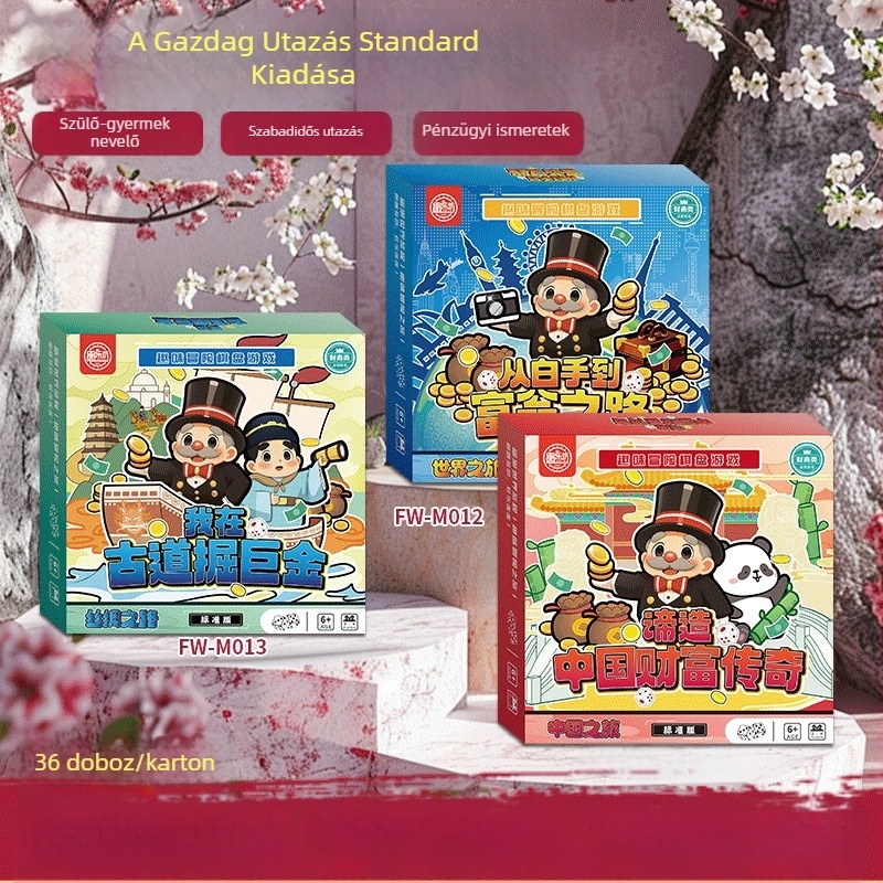 Deluxe Családi interaktív Monopoly társasjáték: Világkörüli utazás