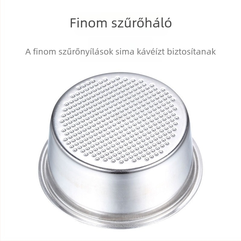 Kézi kávéfőző szűrő 304 rozsdamentes acélból, szűrőcsésze, kompatibil 51/54/58 mm méretekhez, egyszemélyes vagy kettős adagra