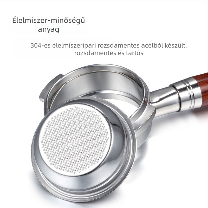 Kézi kávéfőző szűrő 304 rozsdamentes acélból, szűrőcsésze, kompatibil 51/54/58 mm méretekhez, egyszemélyes vagy kettős adagra