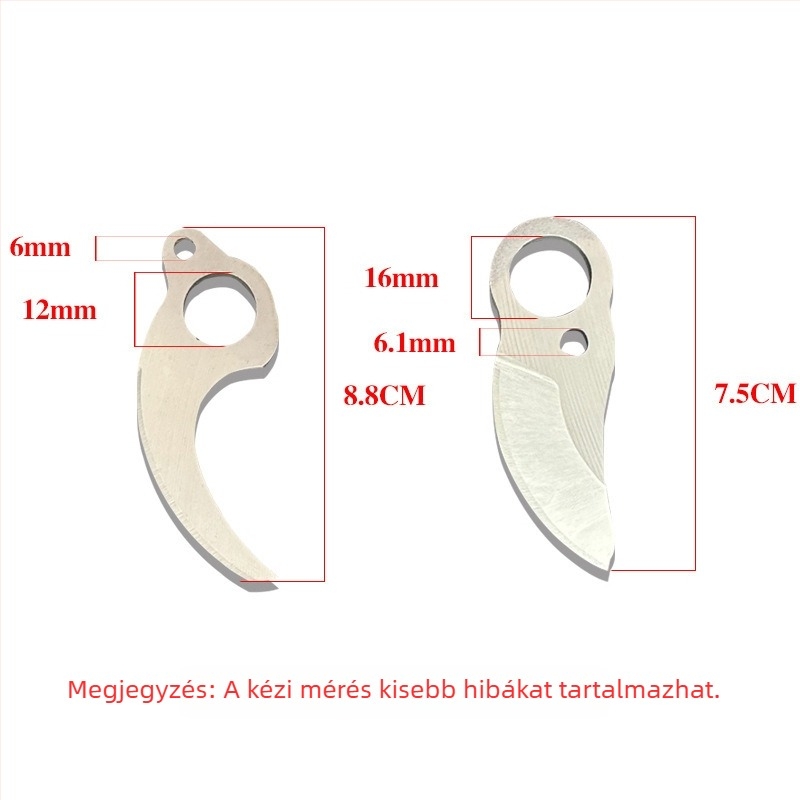Gyümölcsfa ágakhoz használható akkumulátoros elektromos metszőolló Li‑ion akkumulátorral, magas széntartalmú acél penge, méretek 2.5/2.8/3.0/4.0