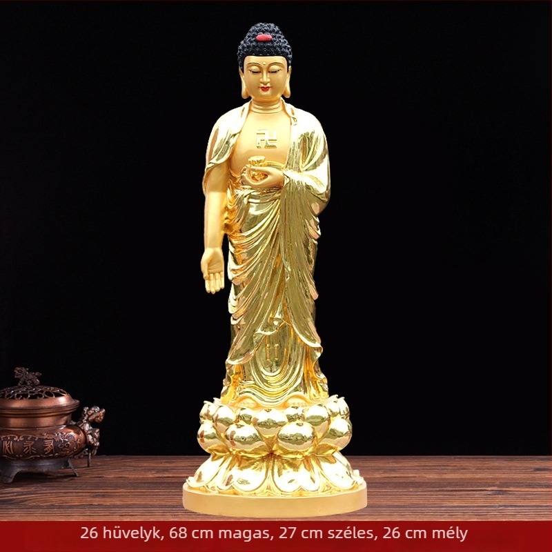Amitabha Buddha álló szobor, gyantából
