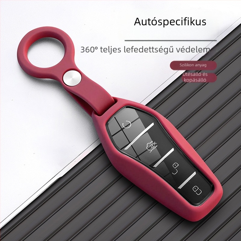 BYD Seagull szilikon kulcsfedél delfin motívummal, Han, Qin Plus, Song Plus, Song Pro, Yuan Up, Seal és Magotan modellekhez – kulcskarika