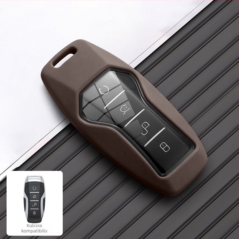 BYD Seagull szilikon kulcsfedél delfin motívummal, Han, Qin Plus, Song Plus, Song Pro, Yuan Up, Seal és Magotan modellekhez – kulcskarika