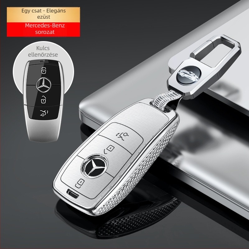 Mercedes-Benz kulcstartó védő E-osztály, C-osztály, E300L, C260L, GLE350, GEL450, C200 — modern burkolat férfiaknak és nőknek