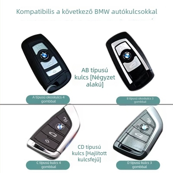 BMW kulcstartó burkolat 3-as és 5-ös sorozathoz, X1/X3/X5 modellhez, köves medve függővel