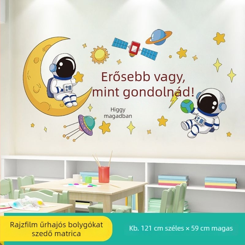 Tanulást ösztönző falmatricák, önragasztó tapéta diák háló- vagy kollégiumi szobához
