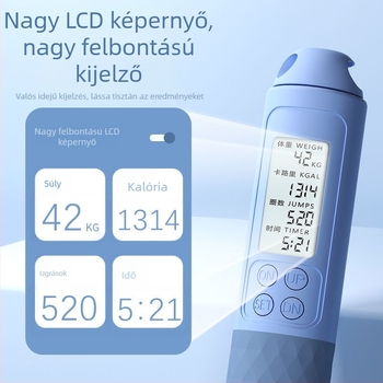 Chensheng vezeték nélküli ugrókötél intelligens hangalapú számolással, töltésre tölthető, 3 m PVC acélsodronnyal felnőtteknek – időmérő és számláló