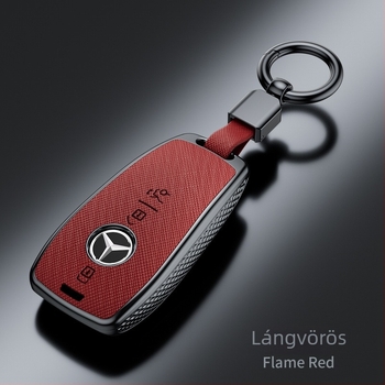 Mercedes-Benz E300L kulcsvédő tok - kompatibilis C260L/C200L/GLC/GLB/GLE350/E260, kereszt mintázat, PVC