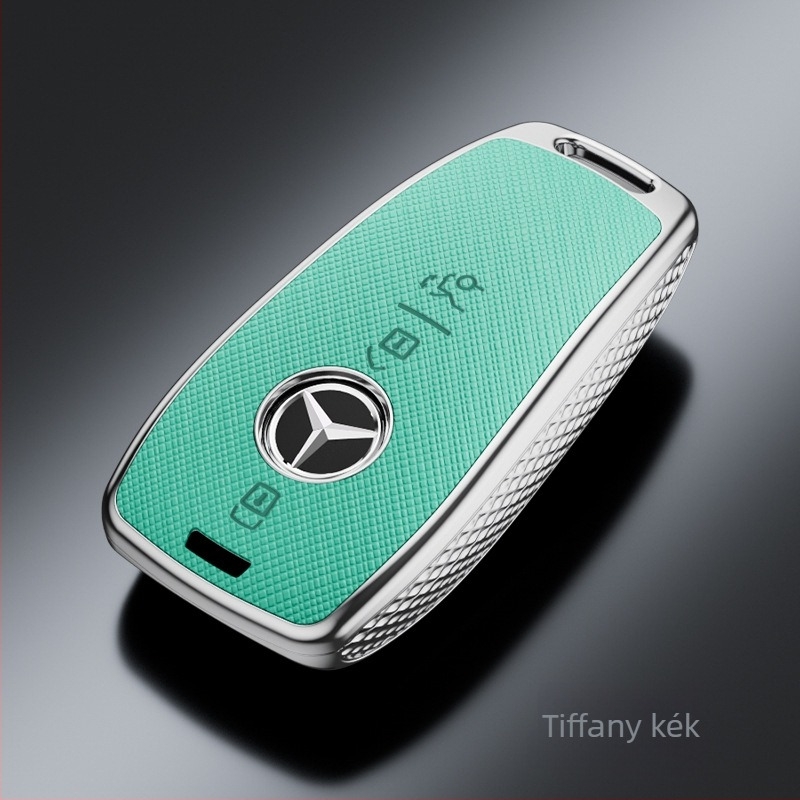 Mercedes-Benz E300L kulcsvédő tok - kompatibilis C260L/C200L/GLC/GLB/GLE350/E260, kereszt mintázat, PVC