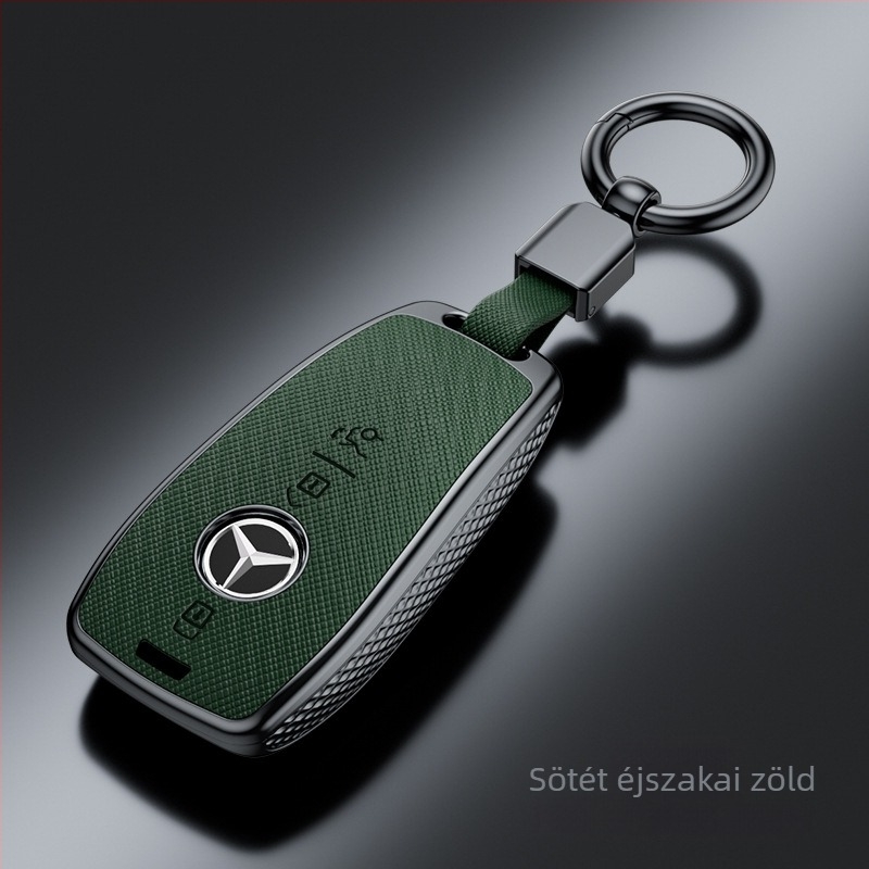 Mercedes-Benz E300L kulcsvédő tok - kompatibilis C260L/C200L/GLC/GLB/GLE350/E260, kereszt mintázat, PVC