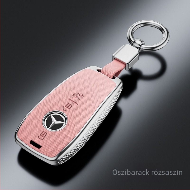 Mercedes-Benz E300L kulcsvédő tok - kompatibilis C260L/C200L/GLC/GLB/GLE350/E260, kereszt mintázat, PVC