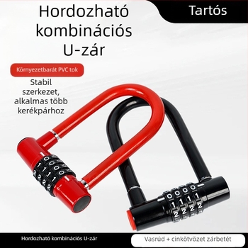 Jelszavas U-zár elektromos járművekhez, ötvözetből, vízálló és korrózióálló, üvegajtókhoz otthonra és üzletbe