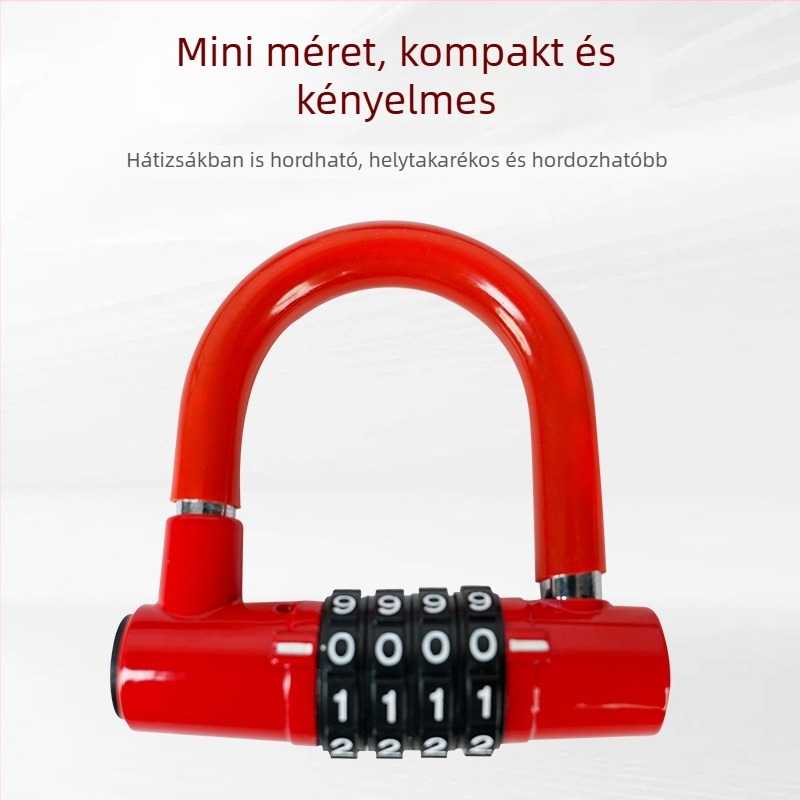 Jelszavas U-zár elektromos járművekhez, ötvözetből, vízálló és korrózióálló, üvegajtókhoz otthonra és üzletbe
