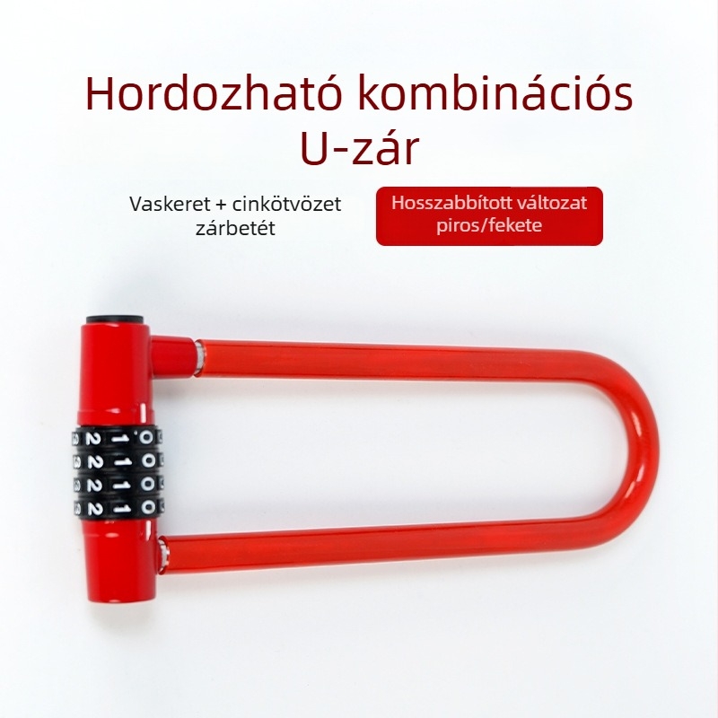 Jelszavas U-zár elektromos járművekhez, ötvözetből, vízálló és korrózióálló, üvegajtókhoz otthonra és üzletbe