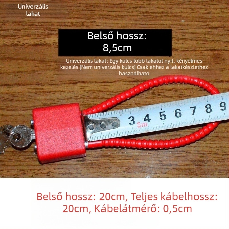 Acélkábeles lakat szekrényekhez és fájlokhoz