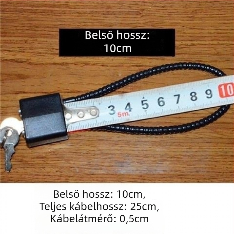 Acélkábeles lakat szekrényekhez és fájlokhoz