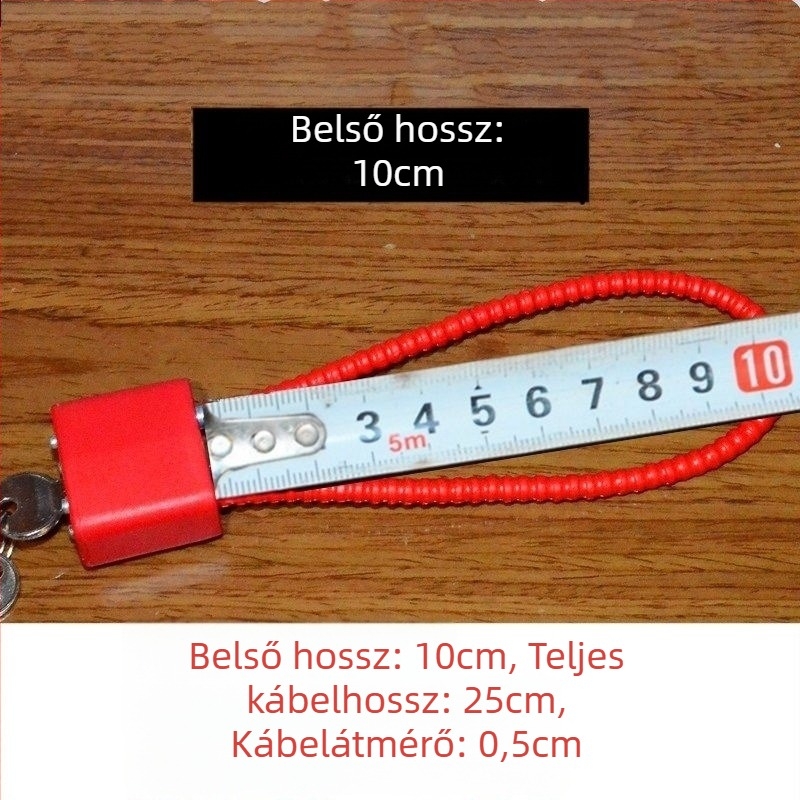 Acélkábeles lakat szekrényekhez és fájlokhoz