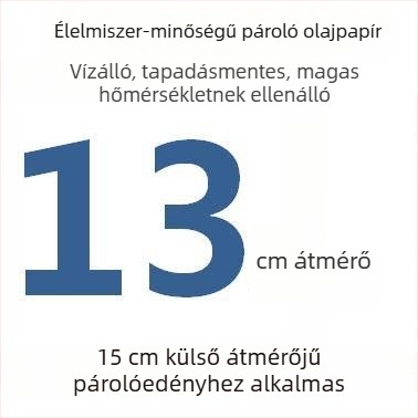 Egyszer használatos perforált gőzölőpapír szilikonolaj bevonattal, tapadásmentes, élelmiszer-minőség, 9–65 cm