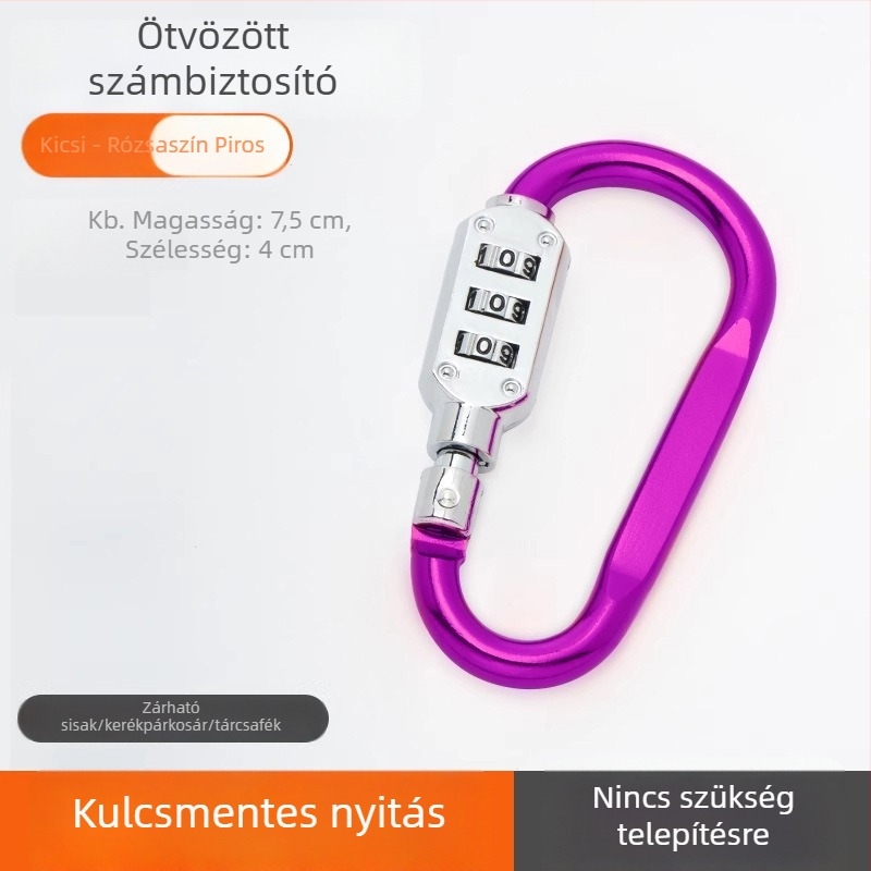 Mechanikus kombinációs zár szekrényekhez, sisakzár elektromos kerékpárhoz és kerékpárkosár-zárhoz