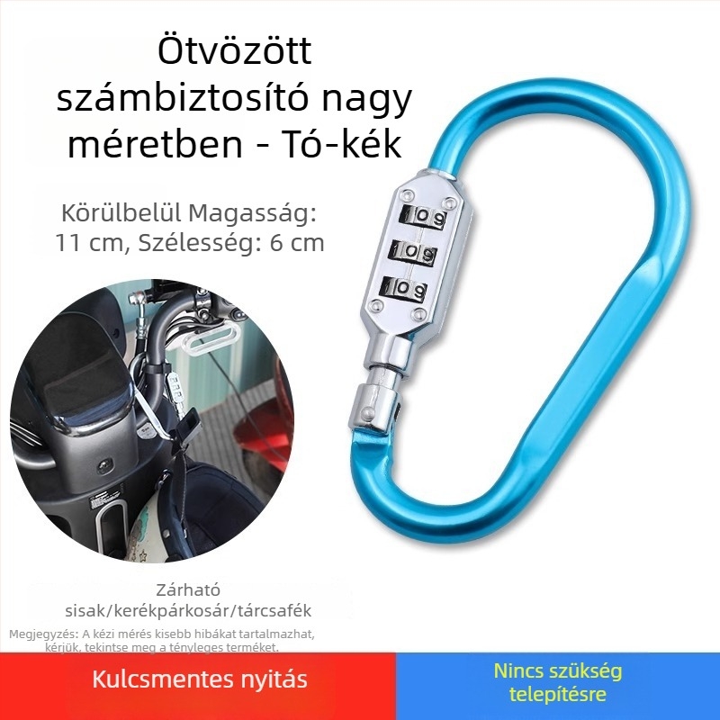 Mechanikus kombinációs zár szekrényekhez, sisakzár elektromos kerékpárhoz és kerékpárkosár-zárhoz