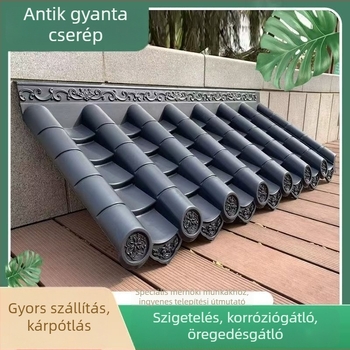 Yan Ying antik stílusú gyanta tető- és ereszlapok, integrált elemek, dekoratív műanyag kerámialapok glazúrral