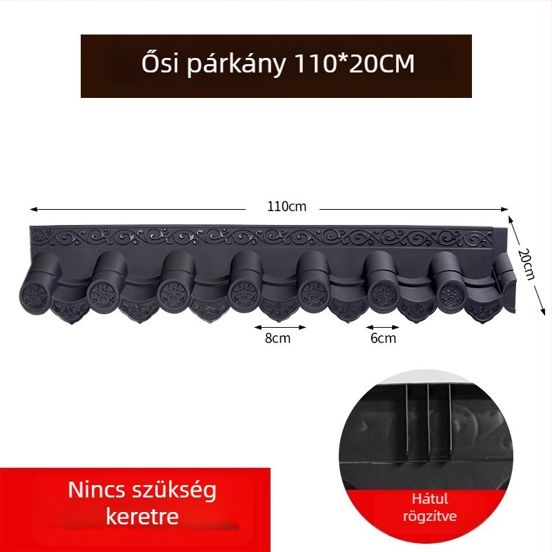 Yan Ying antik stílusú gyanta tető- és ereszlapok, integrált elemek, dekoratív műanyag kerámialapok glazúrral