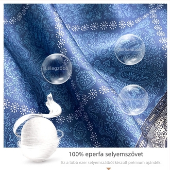 Retro stílusú kék selyem négyzet alakú kendő virágos mintával, könnyű, uniszex