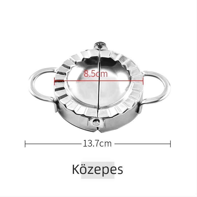Rozsdamentes acélból készült knédli készítő, forma és klipsz