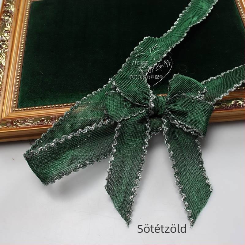 4 cm-es hullámos csipkeháló szalag ruházati kiegészítőkhöz – kézzel készített DIY Lolita masni