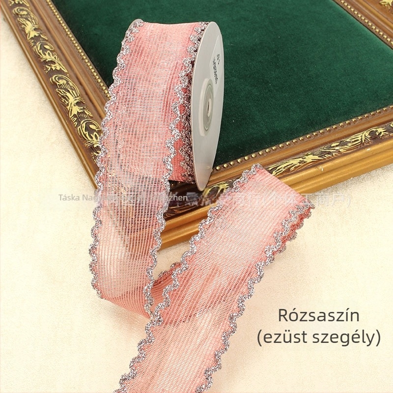 4 cm-es hullámos csipkeháló szalag ruházati kiegészítőkhöz – kézzel készített DIY Lolita masni