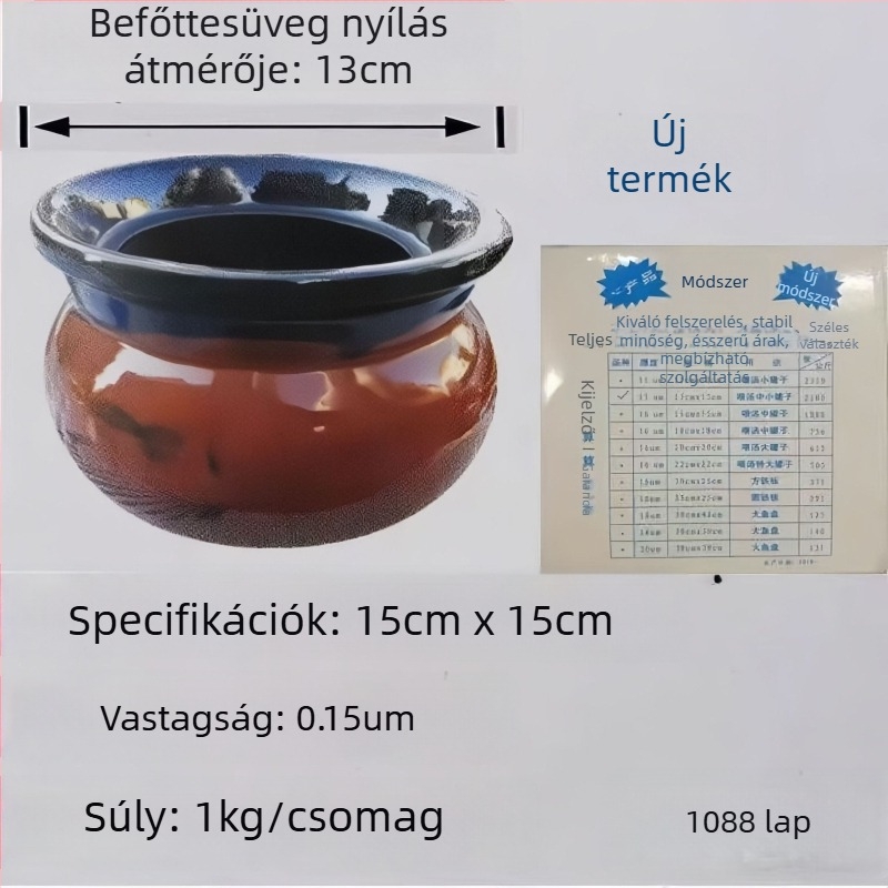 Sütésre tervezett alumínium fólia – levesek Crock-Pot, BBQ-hoz, légsütőhöz, levesek agyagból, tej- és kávéitalokhoz