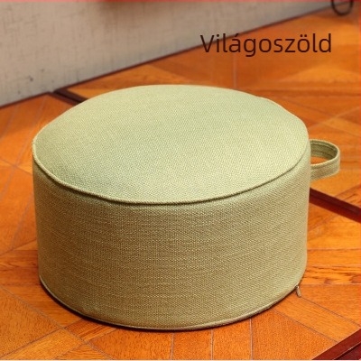 Levehető, mosható len párna tatami stílusú padlóüléshez, megnövelt magasságú és vastag futon-szerű ülőfelület, textil alátét a kávézóasztalhoz, erkélyre és ablakhoz