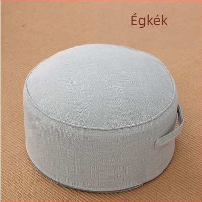 Levehető, mosható len párna tatami stílusú padlóüléshez, megnövelt magasságú és vastag futon-szerű ülőfelület, textil alátét a kávézóasztalhoz, erkélyre és ablakhoz