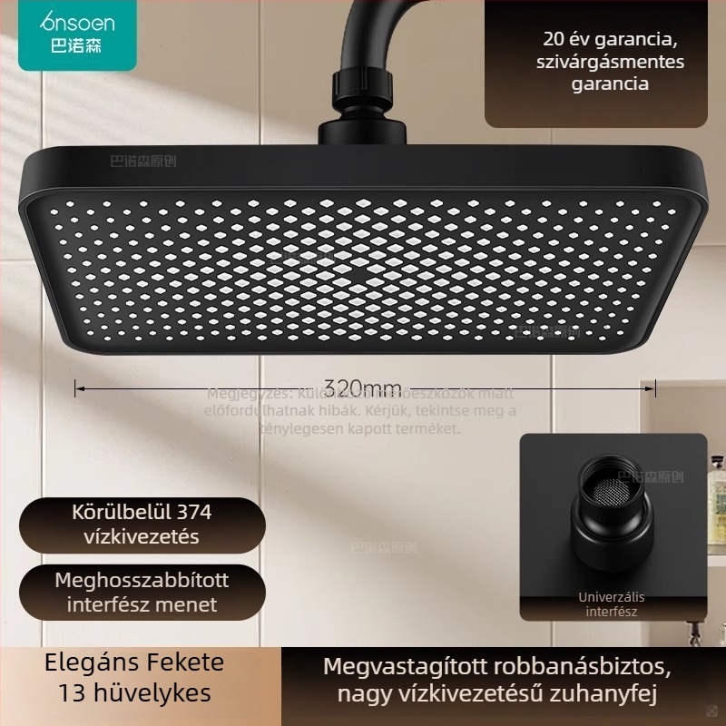 Krémszínű nyomásos zuhanyfej egyetlen fejjel, otthoni használatra