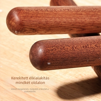 ebenfa nyújtófa, tömörfa, háztartási használatra, gömbfejű tésztanyújtó