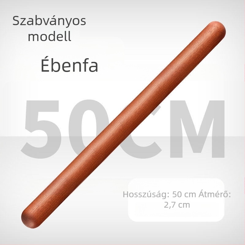 ebenfa nyújtófa, tömörfa, háztartási használatra, gömbfejű tésztanyújtó