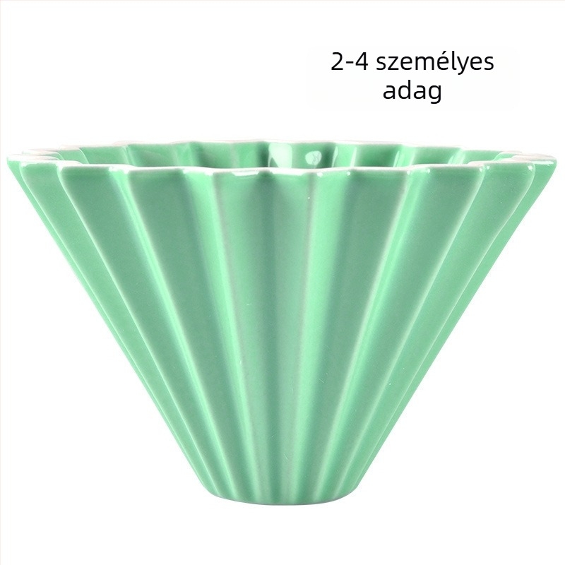 Origami kerámia kávéfőző szűrőcsésze talppal – hordozható csepegtető kávéfőzéshez