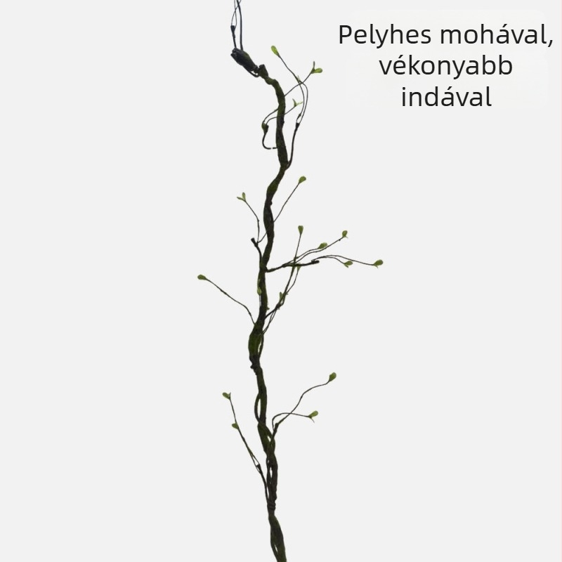 Hajlékony rattan szárakon található mesterséges pothos levelek DIY falidekorációhoz, 1,75 m hosszú
