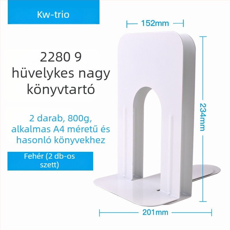 KW-TRIO Fém könyvállvány