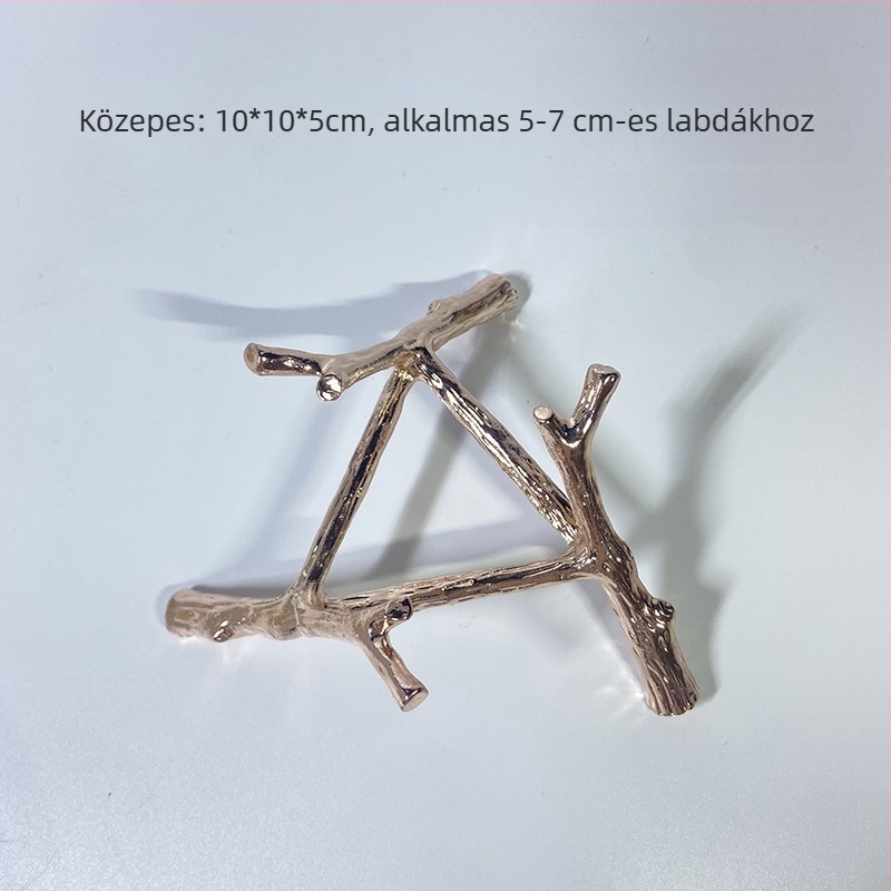 Fém háromszög alakú tartó kristálygömb dísz