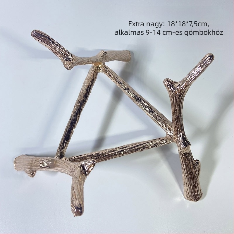 Fém háromszög alakú tartó kristálygömb dísz